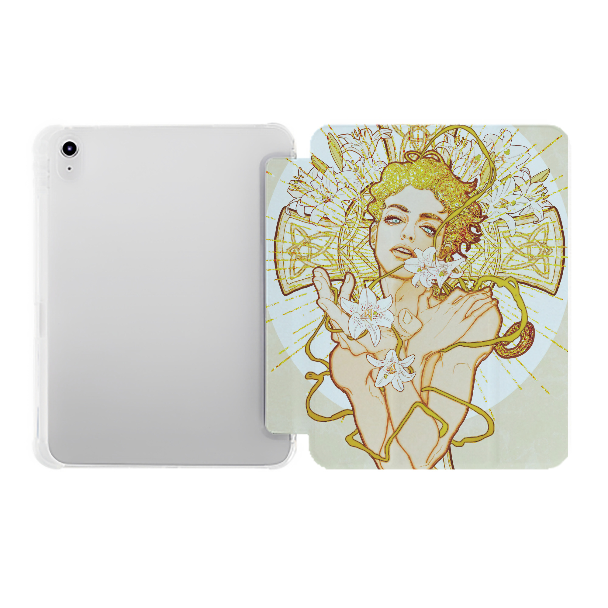 （画像用） ジョジョの奇妙な冒険 JoJo's Bizarre Adventure IPad ケース ペン収納付き 三つ折りスタンド PUレザー×シリコン 対応機種9.5/10.5/10.9インチ